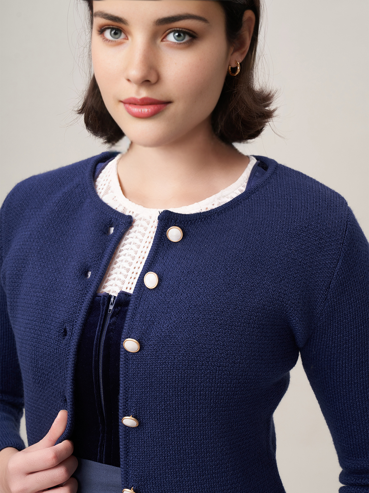 Dirndl Blau Beige