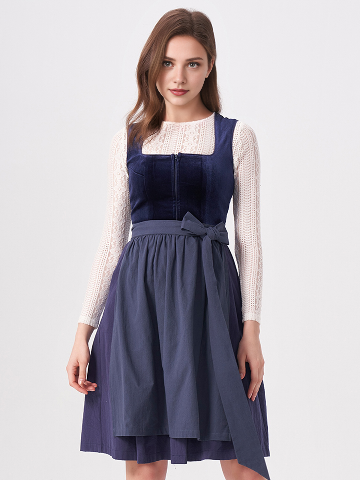 Elegantes blaues Jamei Dirndl