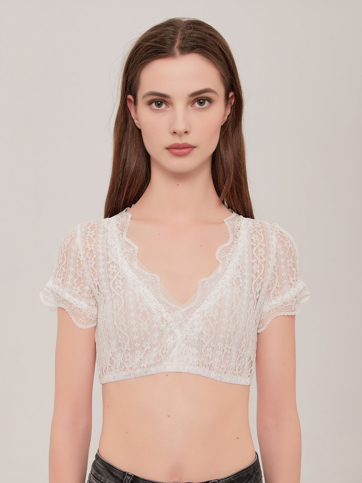 Ehreer Dirndl Bluse in Weiß