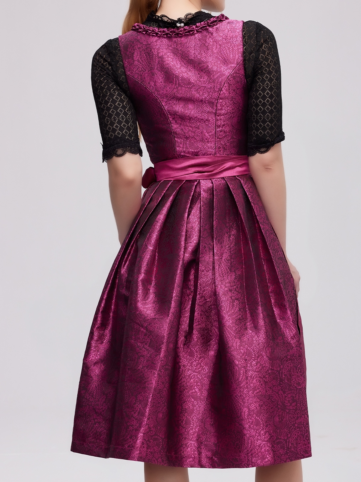 Moderne Dirndl Bluse Lila in Pink